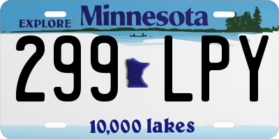 MN license plate 299LPY