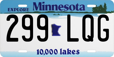 MN license plate 299LQG