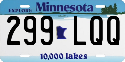MN license plate 299LQQ