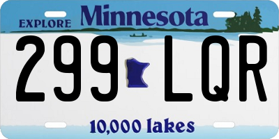 MN license plate 299LQR