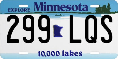 MN license plate 299LQS