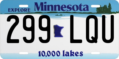 MN license plate 299LQU