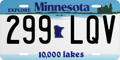 MN license plate 299LQV
