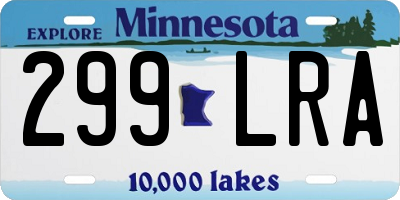 MN license plate 299LRA