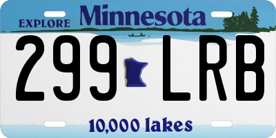 MN license plate 299LRB