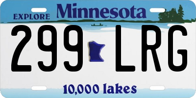 MN license plate 299LRG