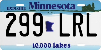 MN license plate 299LRL