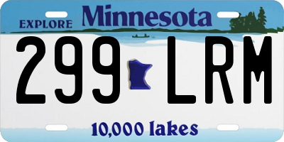 MN license plate 299LRM