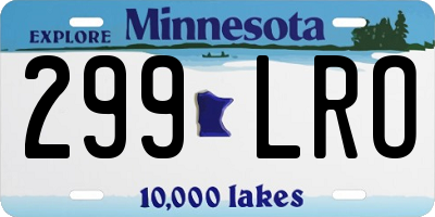 MN license plate 299LRO