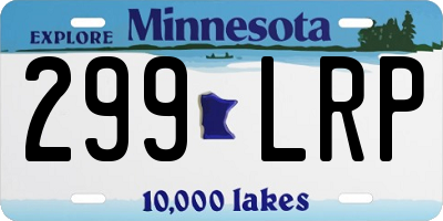 MN license plate 299LRP