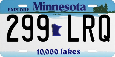MN license plate 299LRQ