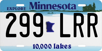 MN license plate 299LRR