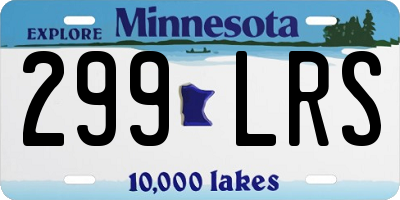 MN license plate 299LRS