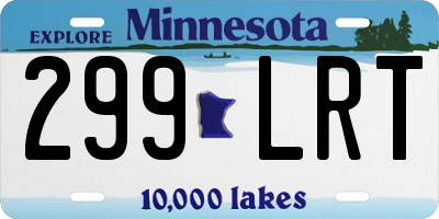 MN license plate 299LRT
