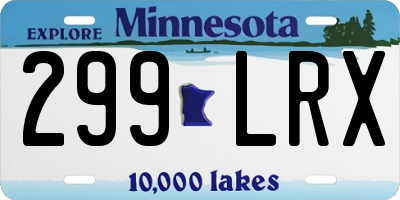 MN license plate 299LRX
