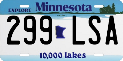 MN license plate 299LSA