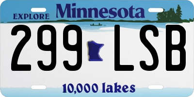 MN license plate 299LSB