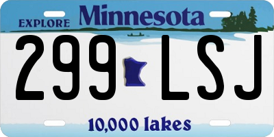 MN license plate 299LSJ