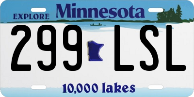 MN license plate 299LSL