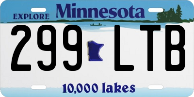 MN license plate 299LTB