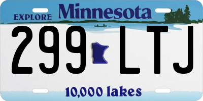 MN license plate 299LTJ