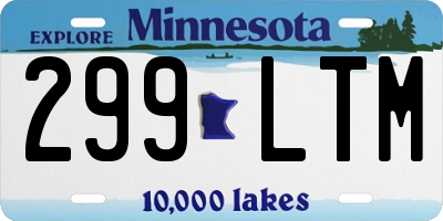MN license plate 299LTM