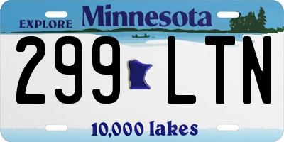 MN license plate 299LTN