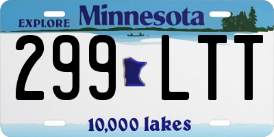 MN license plate 299LTT