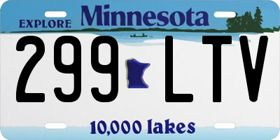 MN license plate 299LTV