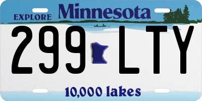 MN license plate 299LTY