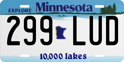 MN license plate 299LUD