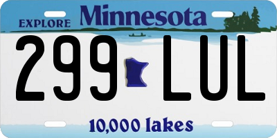 MN license plate 299LUL