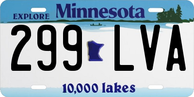 MN license plate 299LVA