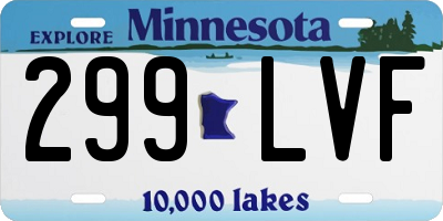MN license plate 299LVF