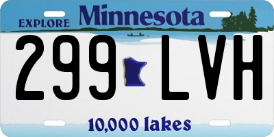 MN license plate 299LVH