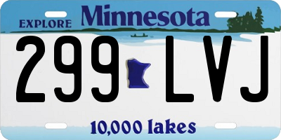 MN license plate 299LVJ