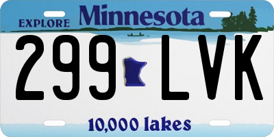 MN license plate 299LVK