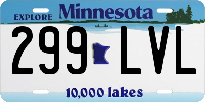 MN license plate 299LVL