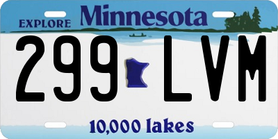 MN license plate 299LVM