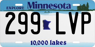 MN license plate 299LVP