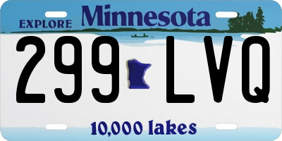 MN license plate 299LVQ