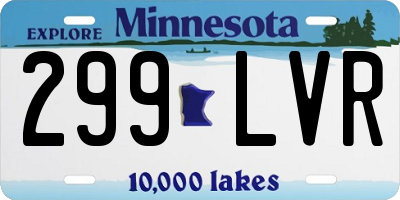 MN license plate 299LVR