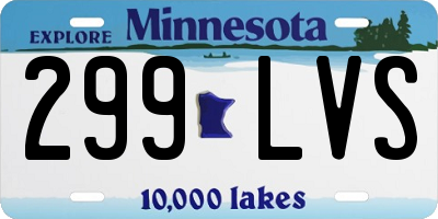 MN license plate 299LVS