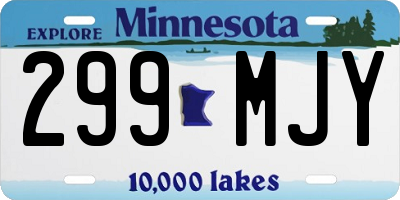 MN license plate 299MJY