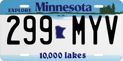 MN license plate 299MYV