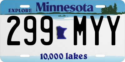 MN license plate 299MYY