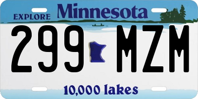MN license plate 299MZM