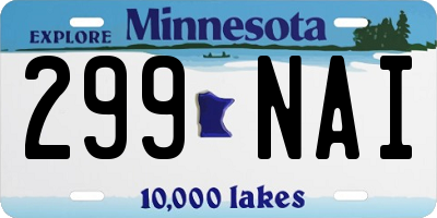 MN license plate 299NAI