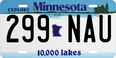 MN license plate 299NAU