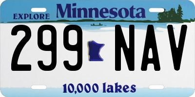 MN license plate 299NAV